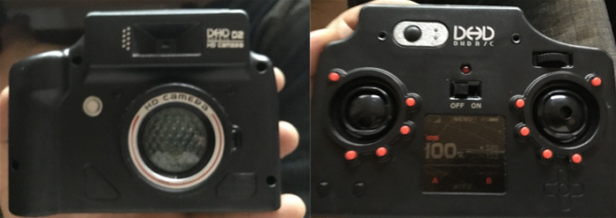 GoolRC DHD D2 ミニドローン　表はカメラで裏がコントローラー