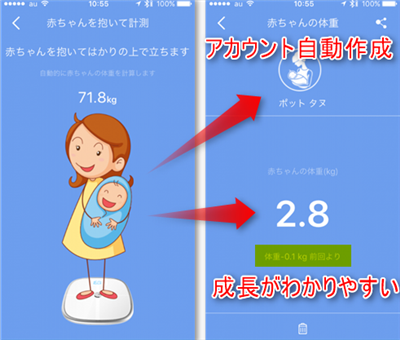 Koogeek 赤ちゃんを抱っこして測る体重計レビュー