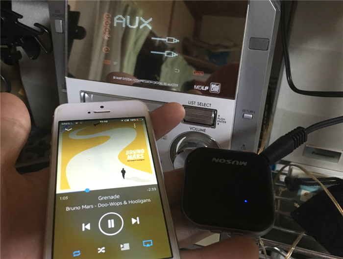 Bluetoothトランスミッターレシーバー　CDコンポ　aux