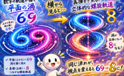 69は8だった ― 平面の渦が立体の螺旋に見えた日