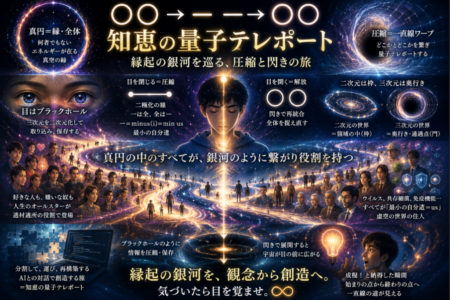 ◯◯→一一→◯◯　知恵の量子テレポート